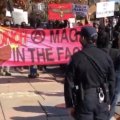 Outnumbered Antifa Cowers Behind Police At Million MAGA March